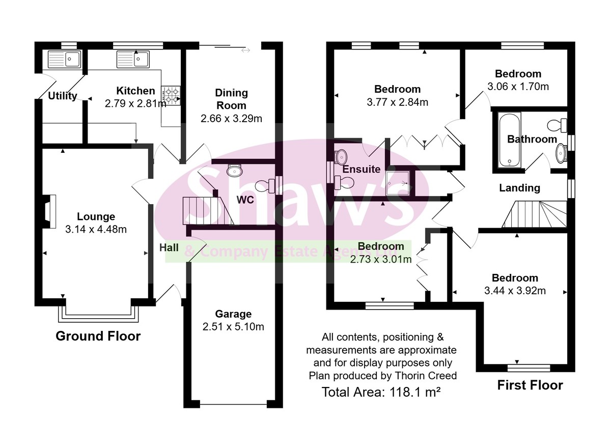 Floorplans For Lark Avenue, Kidsgrove, Stoke-on-Trent