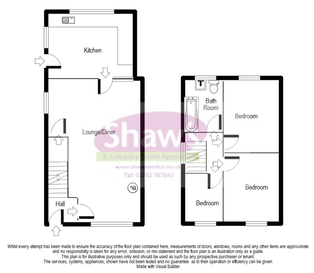 Floorplans For Ian Road, Newchapel, Stoke-on-Trent