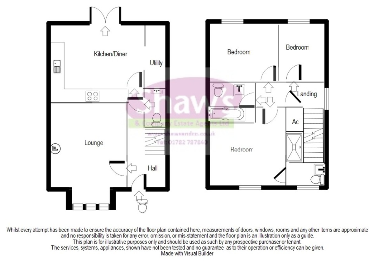 Floorplans For Carsington Drive, Stoke-on-Trent