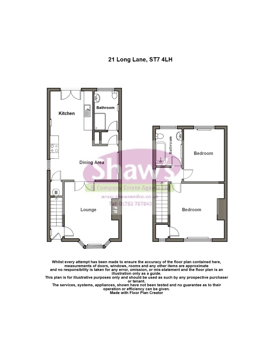 Floorplans For Long Lane, Harriseahead, Stoke-on-Trent
