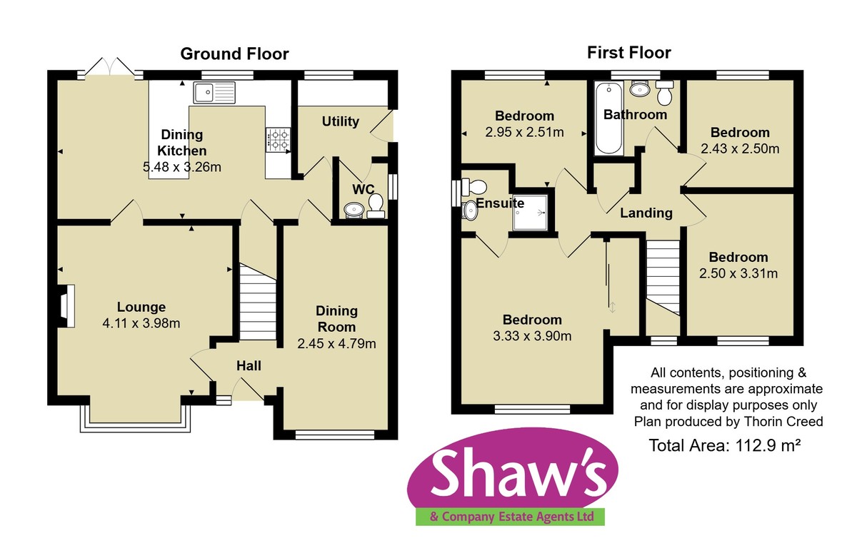 Floorplans For Rossett Grove, Packmoor, Stoke-on-Trent