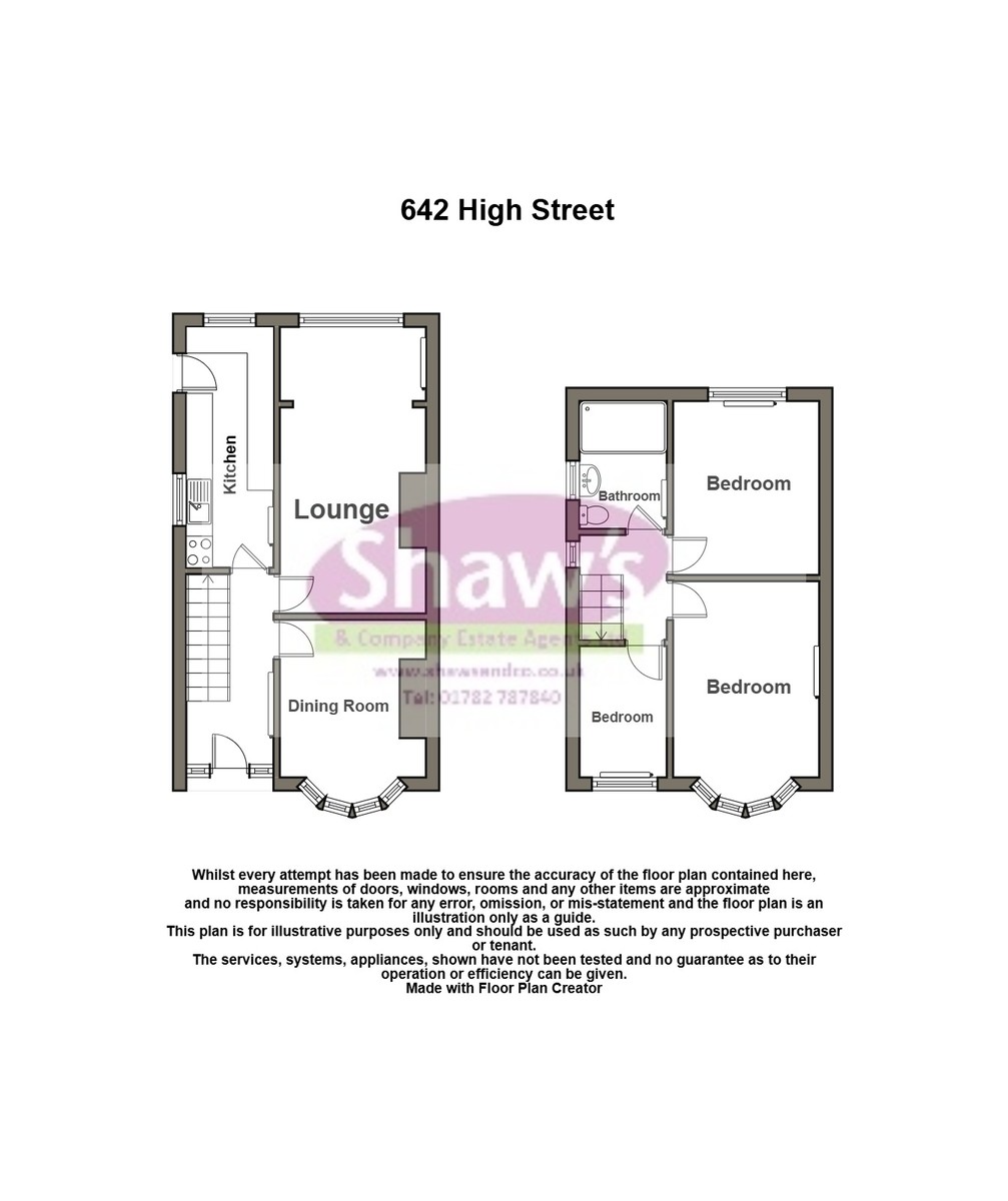 Floorplans For High Street, Sandyford, Stoke on Trent