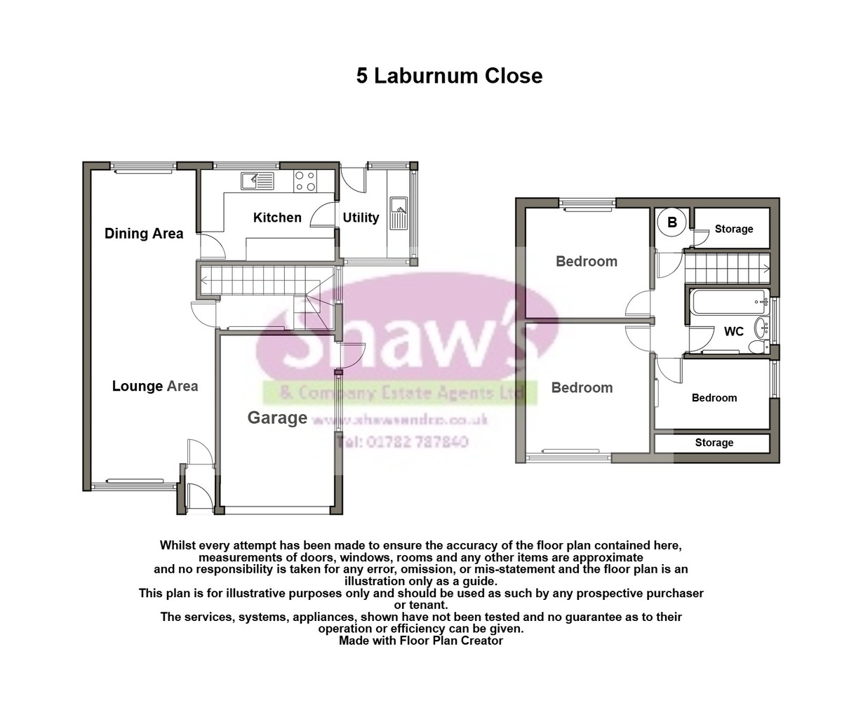 Floorplans For Laburnum Close, Kidsgrove