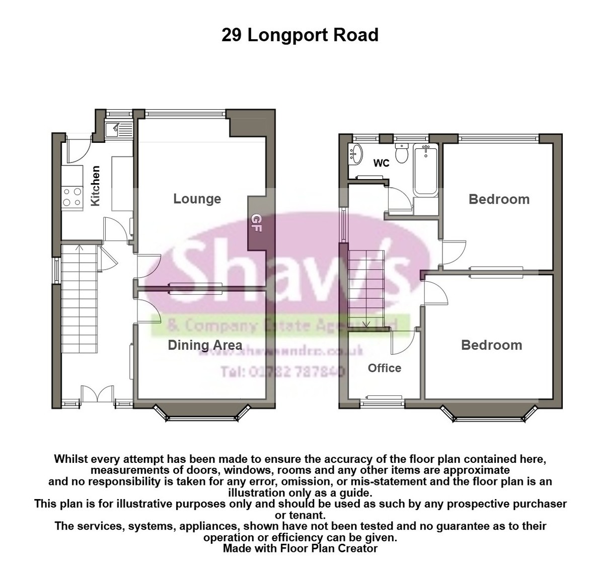 Floorplans For Longport Road, Stoke-on-Trent