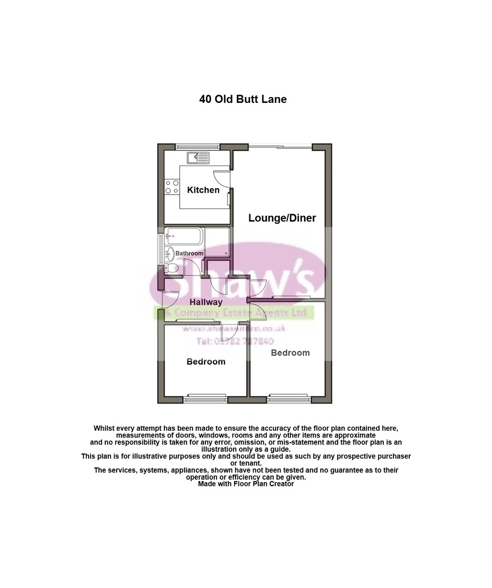 Floorplans For Old Butt Lane, Talke, Stoke-on-Trent