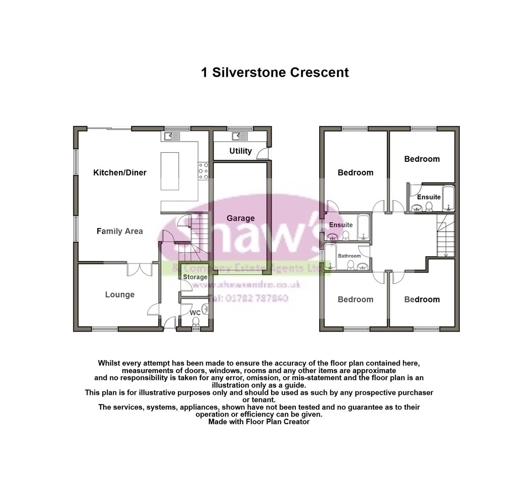 Floorplans For Plot 1 off Silverstone Crescent