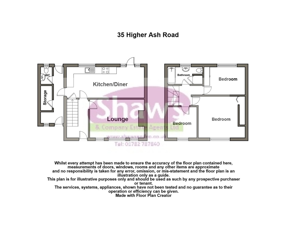Floorplans For Higher Ash Road, Talke, Stoke-on-Trent