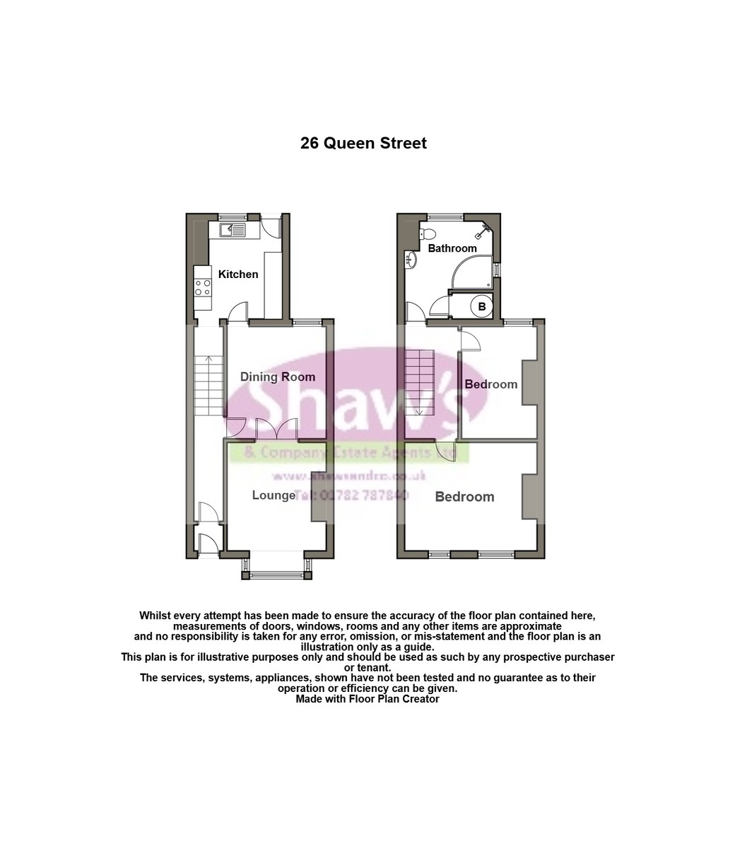 Floorplans For Queen Street, Kidsgrove, Stoke-on-Trent