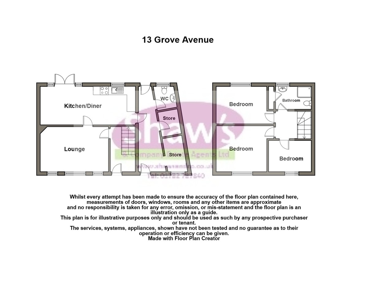 Floorplans For Grove Avenue, Kidsgrove, Stoke-on-Trent