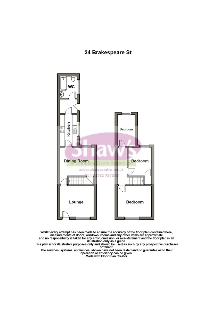 Floorplans For Brakespeare Street, Stoke-on-Trent