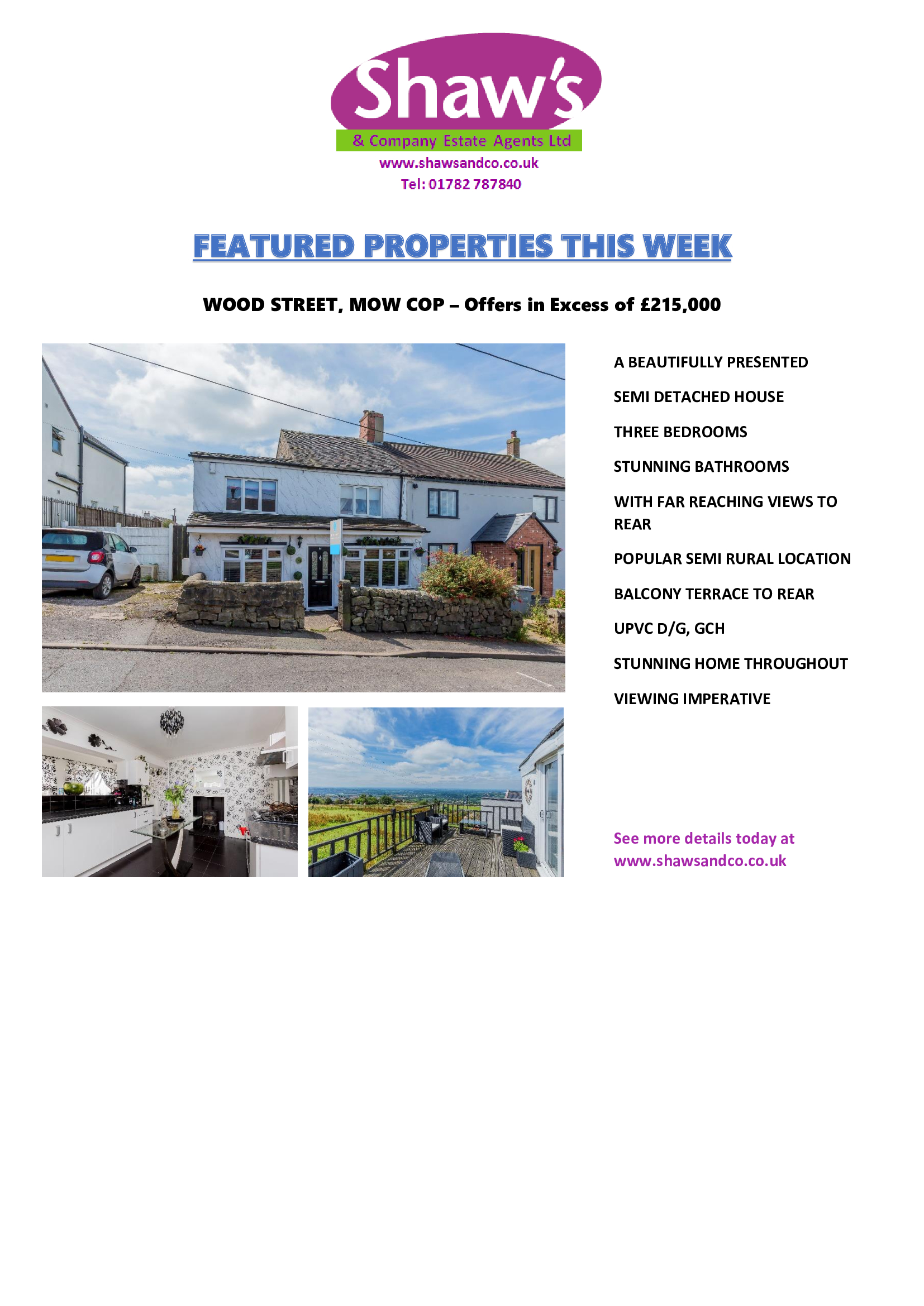 SHAW'S & CO - FEATURED PROPERTIES THIS WEEK
