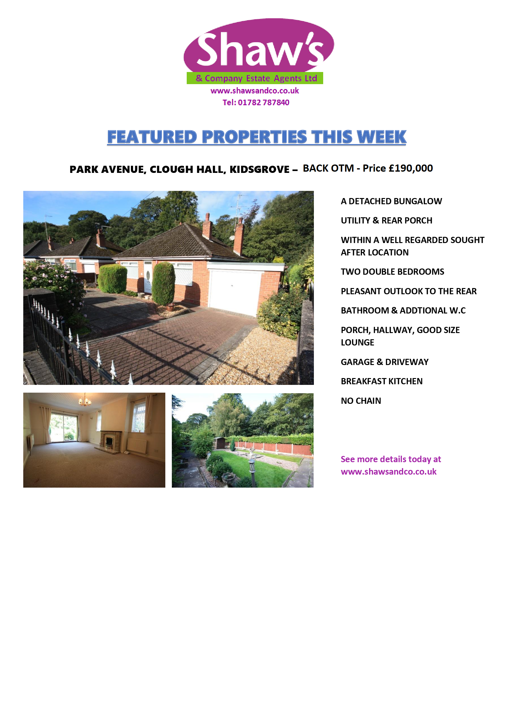 FEATURED PROPERTIES & UPDATE!