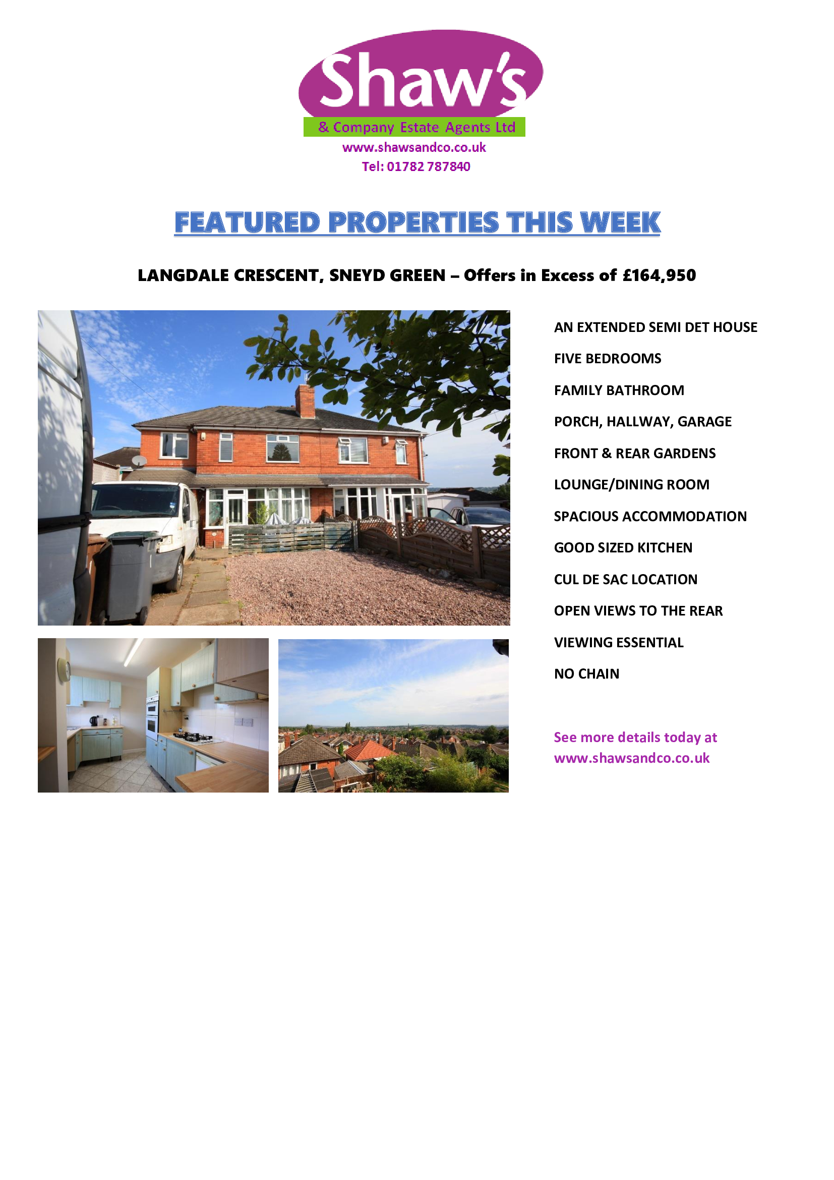 FEATURED PROPERTIES & UPDATE!