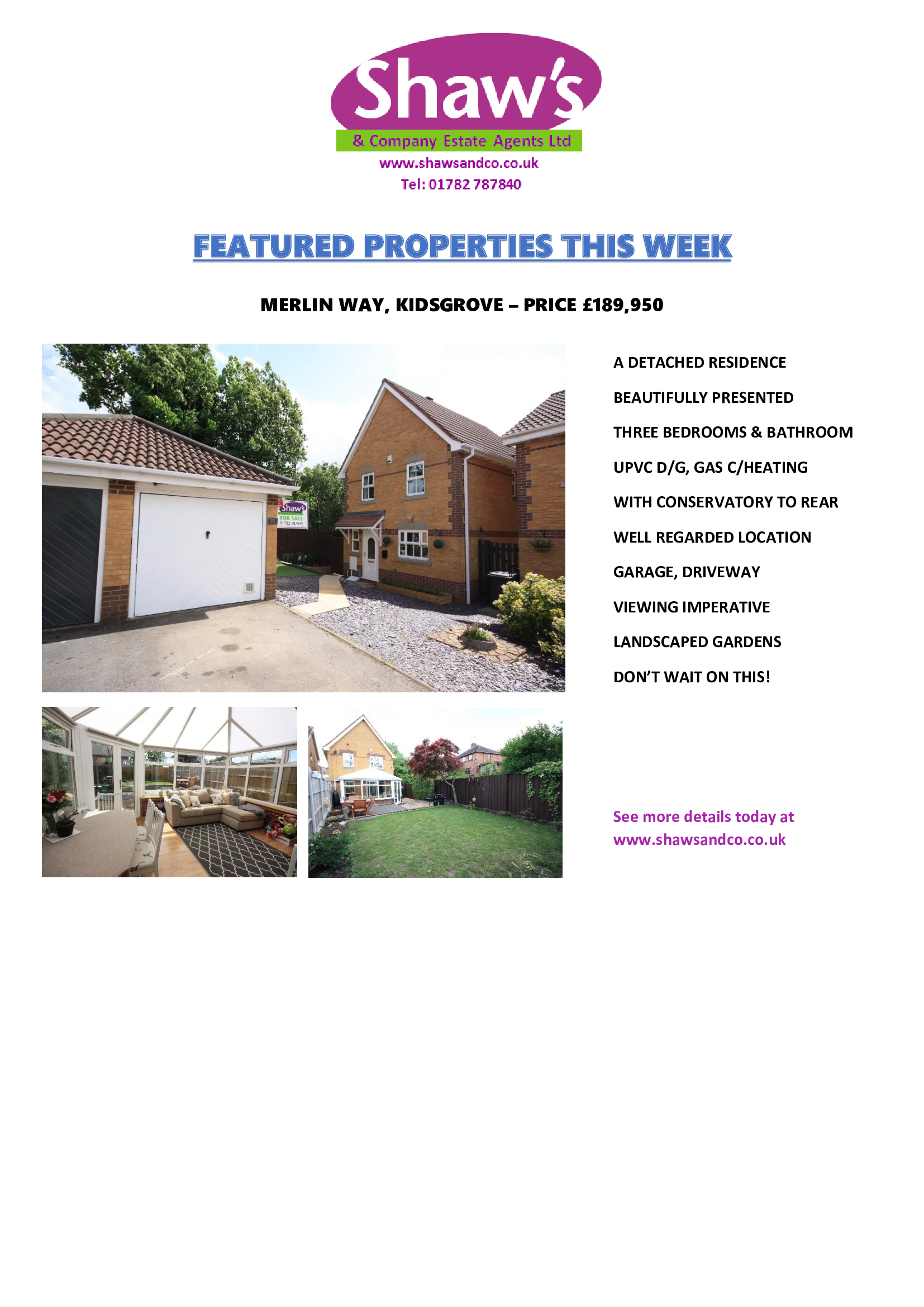 NEW & FEATURED PROPERTIES OF THE WEEK!