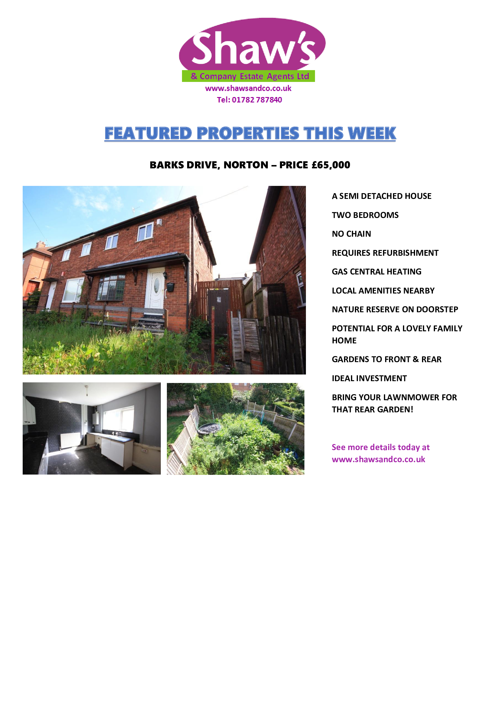 FEATURED PROPERTIES OF THE WEEK!